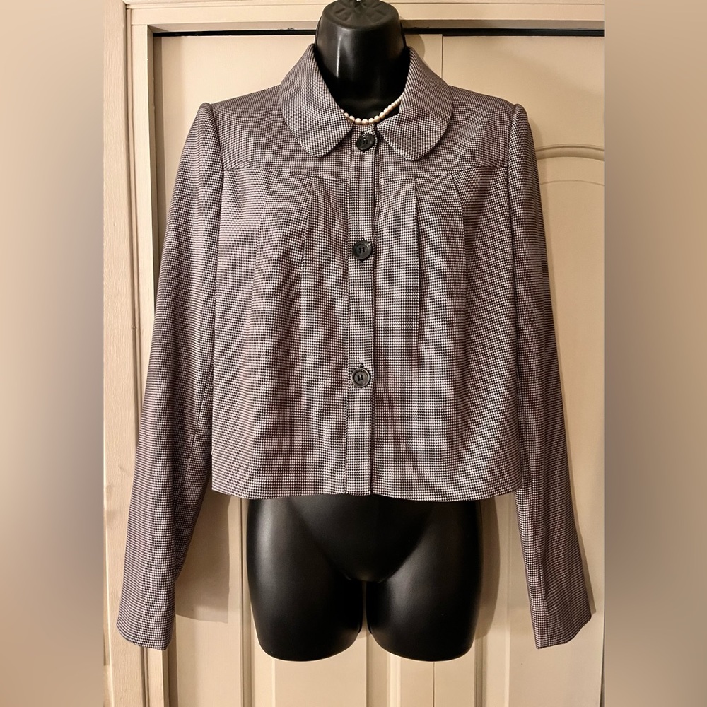 BCBG PARIS VINTAGEBeautifully Tailored Houndstooth Jacket